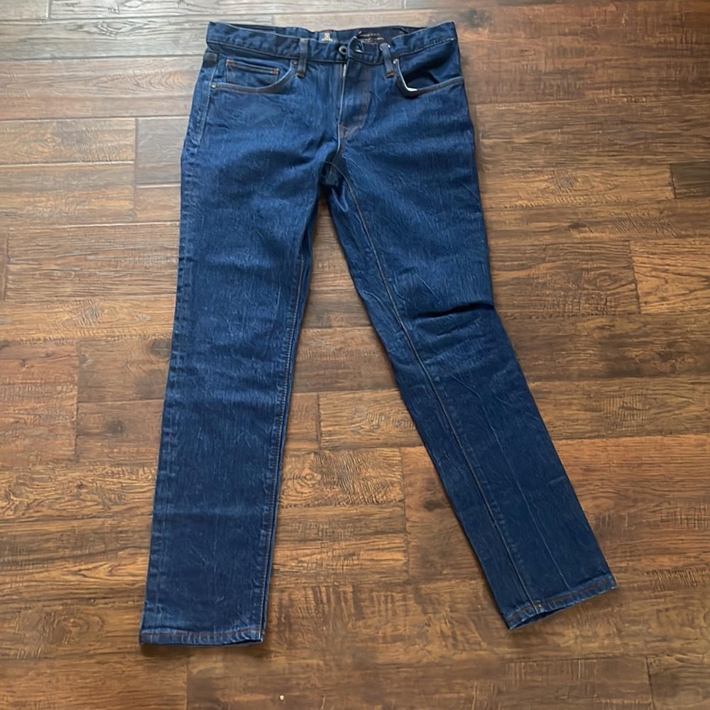 Roark jeans Mens W32/L32 HWY 133 standard slim fit Raw denim dark wash